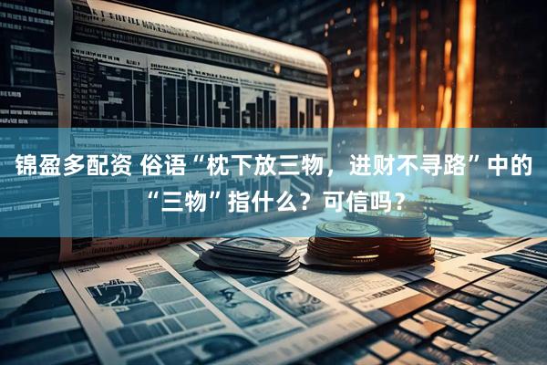 锦盈多配资 俗语“枕下放三物，进财不寻路”中的“三物”指什么？可信吗？